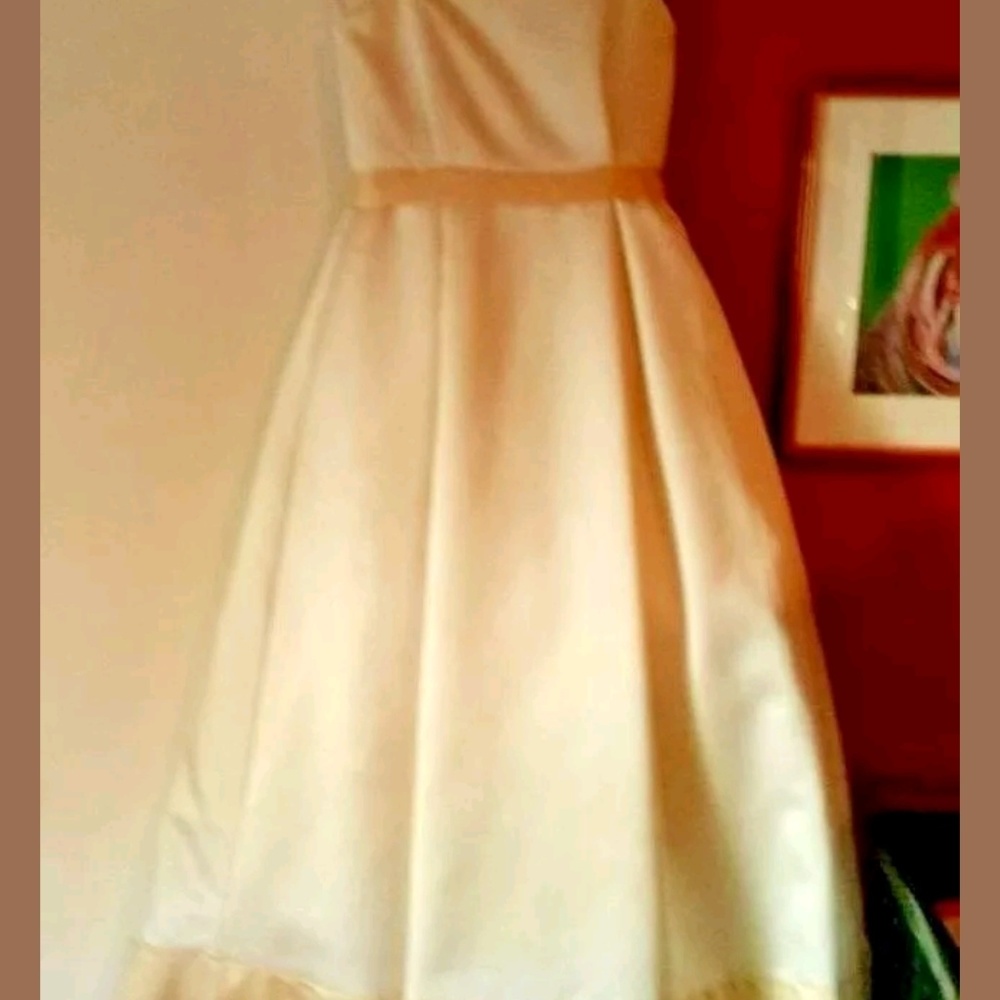 VERA WANG Girls Sz 8 Silk Cream Dress w/ Bolero